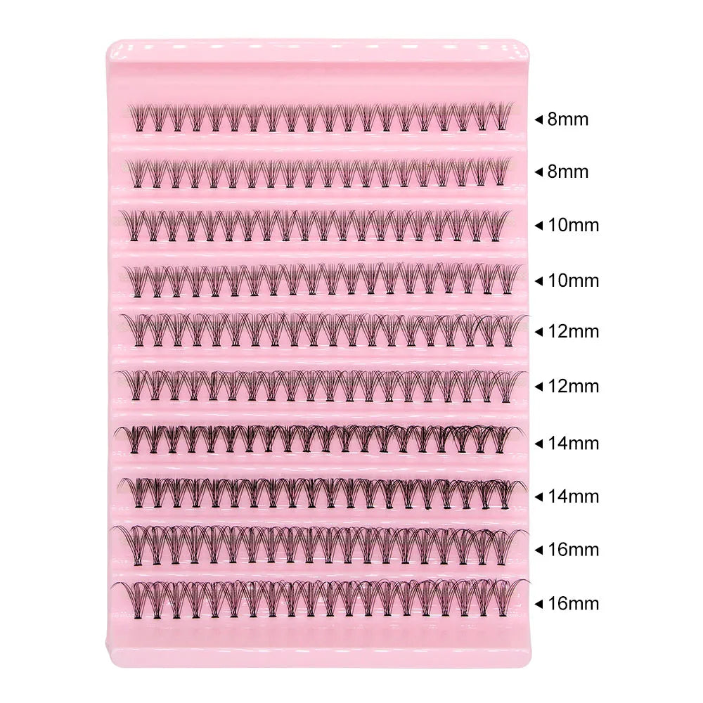200pcs Super Bunch Natural Style 8-16mm Mix Eyelashes Cluster Russia Volume Eyelash Extension False Mink Lashes Makeup CIlios