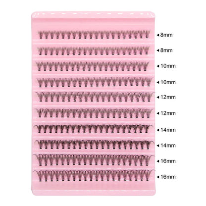 200pcs Super Bunch Natural Style 8-16mm Mix Eyelashes Cluster Russia Volume Eyelash Extension False Mink Lashes Makeup CIlios