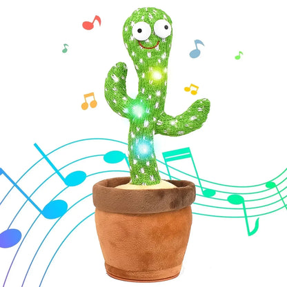 Dancing Cactus Toys Rechargeable Repeat Talking Plush Toy Singing Imitation Recording USB Baby Toy Early Education Funny Gifts