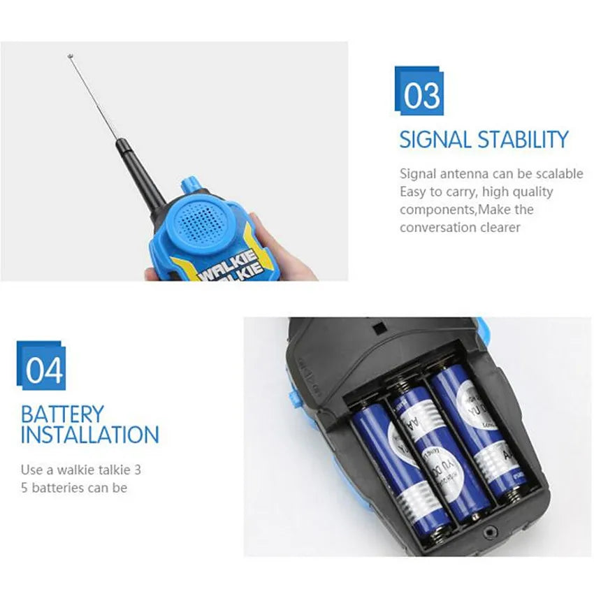A Pair 50M Walkie Talkies Mini Portable Handheld Two-Way Radio Toy For Kids Children‘s Day Birthday Gifts Outdoor Interphone Toy