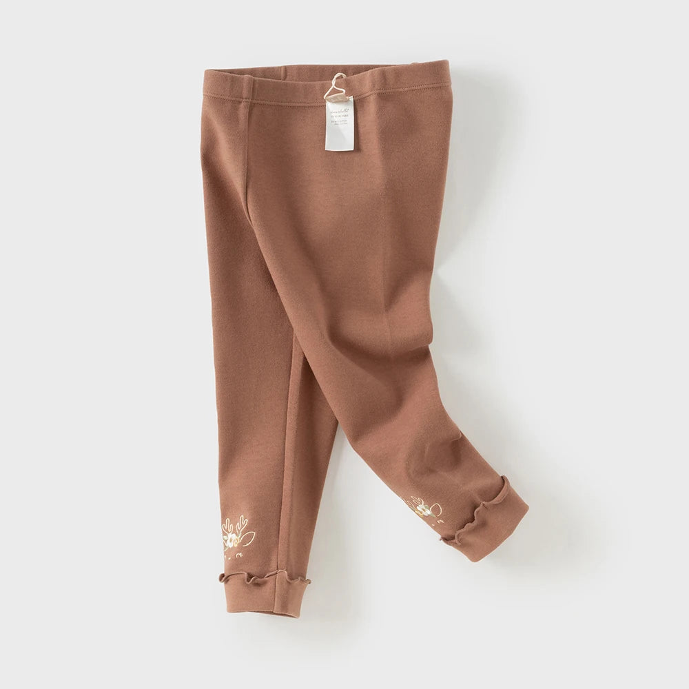 Dave Bella Children's Pants Autumn Girls Baby Elastic Leggings Pants Baby Casual Antibacterial Pants Sport Outdoor DB3252653