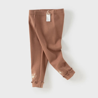 Dave Bella Children's Pants Autumn Girls Baby Elastic Leggings Pants Baby Casual Antibacterial Pants Sport Outdoor DB3252653