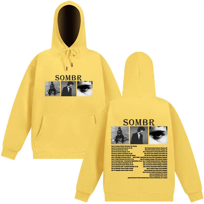 Sombr Merch Live 2025 Tour Hoodie Men Women Fashion Pullover Long-sleeved Loose Casual Oversized Hip-hop Sportswear Streetwear