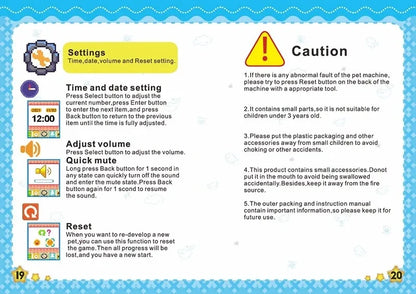 Electronic Virtual Pet With Color Screen Game Pocket Interactive Virtual Pet Dating Game Machine Kids Game Toys Girls