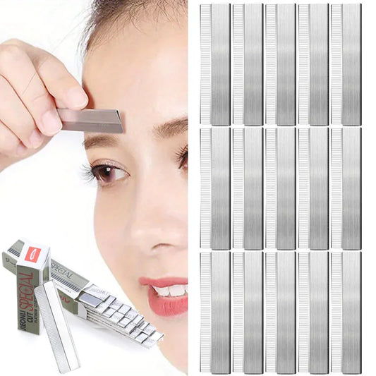 10/30/100Pcs Eyebrow Trimmer Hair Remover Stainless Steel Women Razor For Eyebrows Face Shaver Hair Removal Knife Makeup Tools