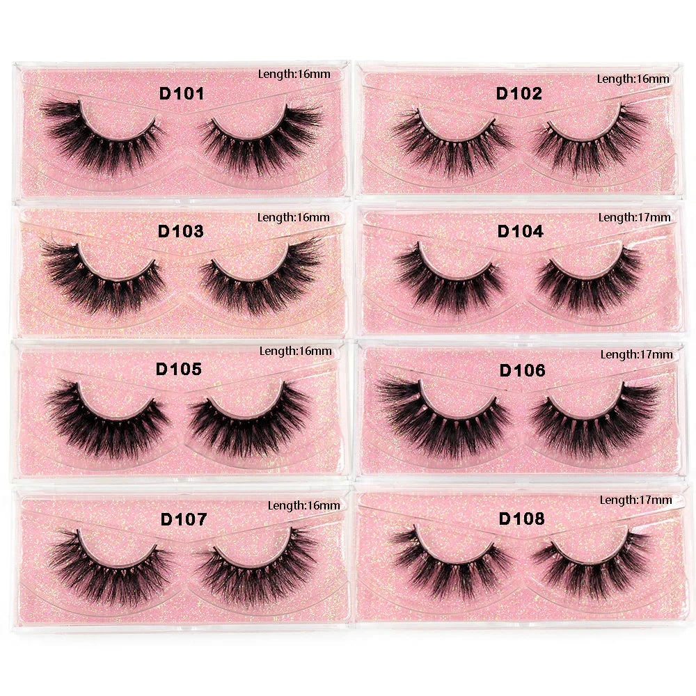 LEHUAMAO Eyelashes 3D Mink Lashes Criss-cross Strands Cruelty Free High Volume Mink Lashes Soft Dramatic Eye lashes Makeup D101