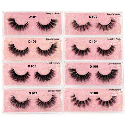 LEHUAMAO Eyelashes 3D Mink Lashes Criss-cross Strands Cruelty Free High Volume Mink Lashes Soft Dramatic Eye lashes Makeup D101