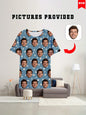 Men's 3d Custom Facial Printing T-Shirt Full Picture Custom Round Neck Short Sleeve Custom Exclusive Pattern Summer Gift