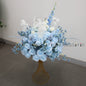 Baby blue rose delphinium Large Flower Ball Table CenterpieceEvent Wedding Decor Road Lead Artificial Floral Arrangement Bouquet