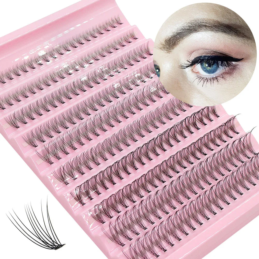 200pcs Super Bunch Natural Style 8-16mm Mix Eyelashes Cluster Russia Volume Eyelash Extension False Mink Lashes Makeup CIlios
