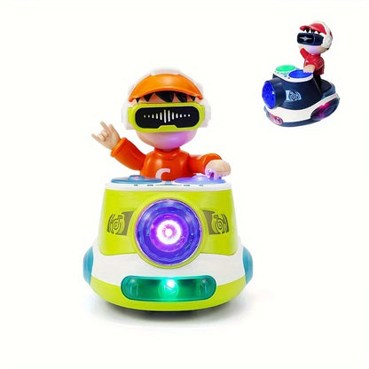 Electric Dancing DJ Boy Toy Will Turn Turn Music Lighted Toys Rock DJ Playing Electronic Music Boy Thanksgiving Halloween Gifts