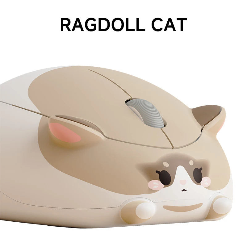 Cute Cat 2.4G Wireless Bluetooth Tri-mode Mouse Creative kitten Mause Ergonomic USB 1200 DPI Mice For PC Laptop Kid Friend Gifts