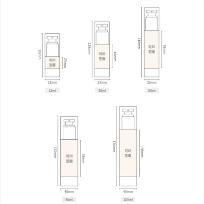 15/30/50/80/100ml AS Vacuum Lotion Spray Bottle Travel Portable Refillable Bottles Liquid Foundation  Cosmetics Tool Wholesale