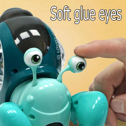 Luminous Snail Toy,Baby Electric Snail Toy, 2025 New Crawling Snail Toys,Musical Crawling Toys,Moving Interactive Sensory Toy