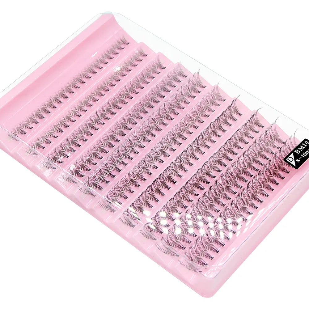 200pcs Super Bunch Natural Style 8-16mm Mix Eyelashes Cluster Russia Volume Eyelash Extension False Mink Lashes Makeup CIlios