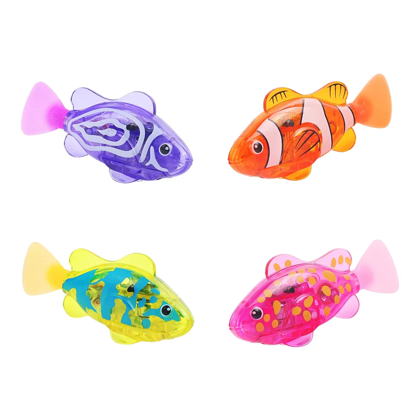 Luminous Kids Toys Electronic Swimming Fish Activated Glow Pet Toy for Kids & Cats, Bath/Pool Interactive Toy, Baby Shower Gift