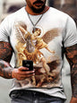 Christian Printed T-shirt Men's Fashion Street T-shirt 3D Printing Casual Round Neck Short Sleeve T-shirt Hip Hop Men's T-shirt