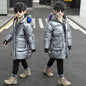 Boys Down Jacket Coat Overcoat Cotton 2022 Sliver Warm Plus Thicken Winter  Teenager Children's Clothing