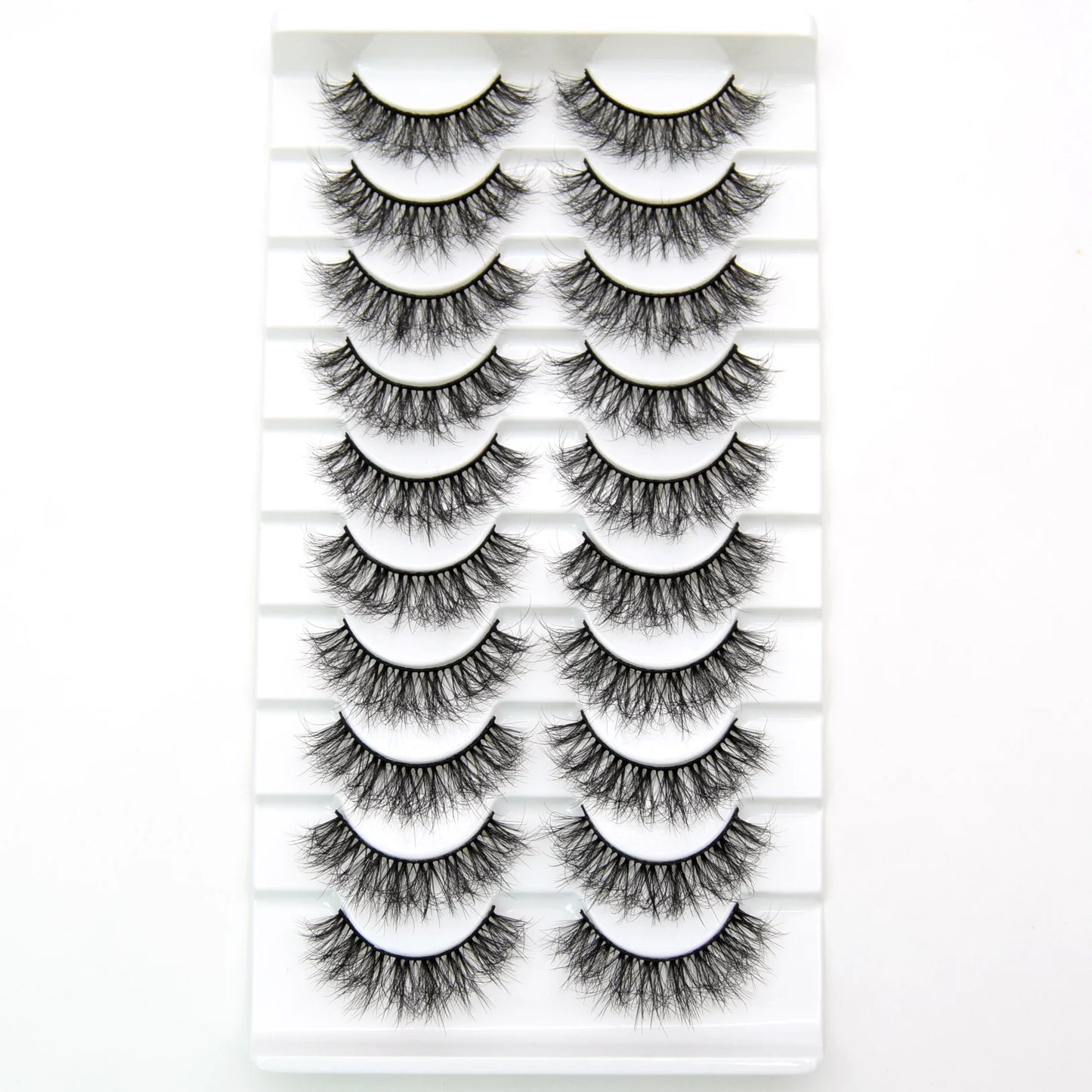 10 Pairs/Lot Visofree Half Lashes Wispy Natural Mink Half False Eyelashes Vegan Fake Eyelash Fluttery Half Lash Extension Makeup