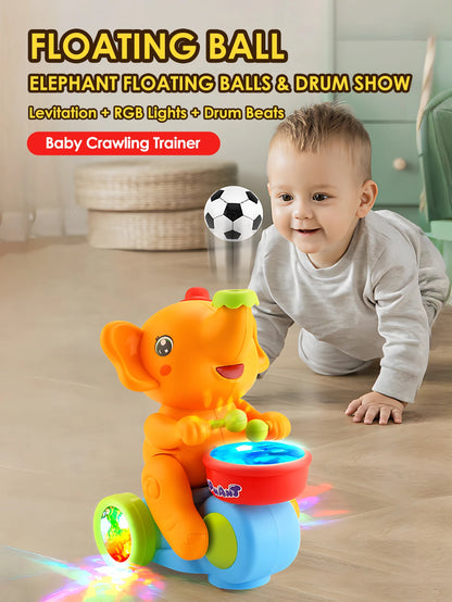 1pc funny elephant toy car,Electronic Suspended blowing ball pet toys with sound light for boys girls Christmas gift