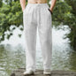 2025 New Men Beach Pants Joggers Streetwear Cotton Linen Sweatpants Casual Pants Hawaiian Vacation Loose Summer Long S-3XL
