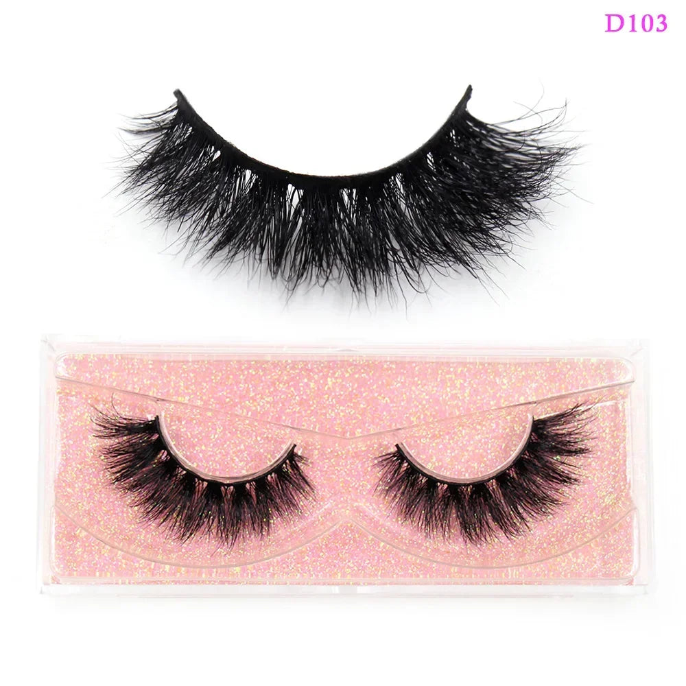 LEHUAMAO Eyelashes 3D Mink Lashes Criss-cross Strands Cruelty Free High Volume Mink Lashes Soft Dramatic Eye lashes Makeup D101