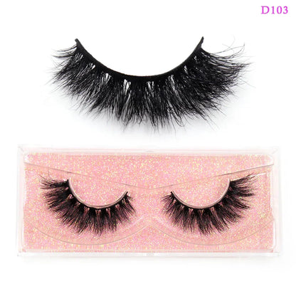 LEHUAMAO Eyelashes 3D Mink Lashes Criss-cross Strands Cruelty Free High Volume Mink Lashes Soft Dramatic Eye lashes Makeup D101