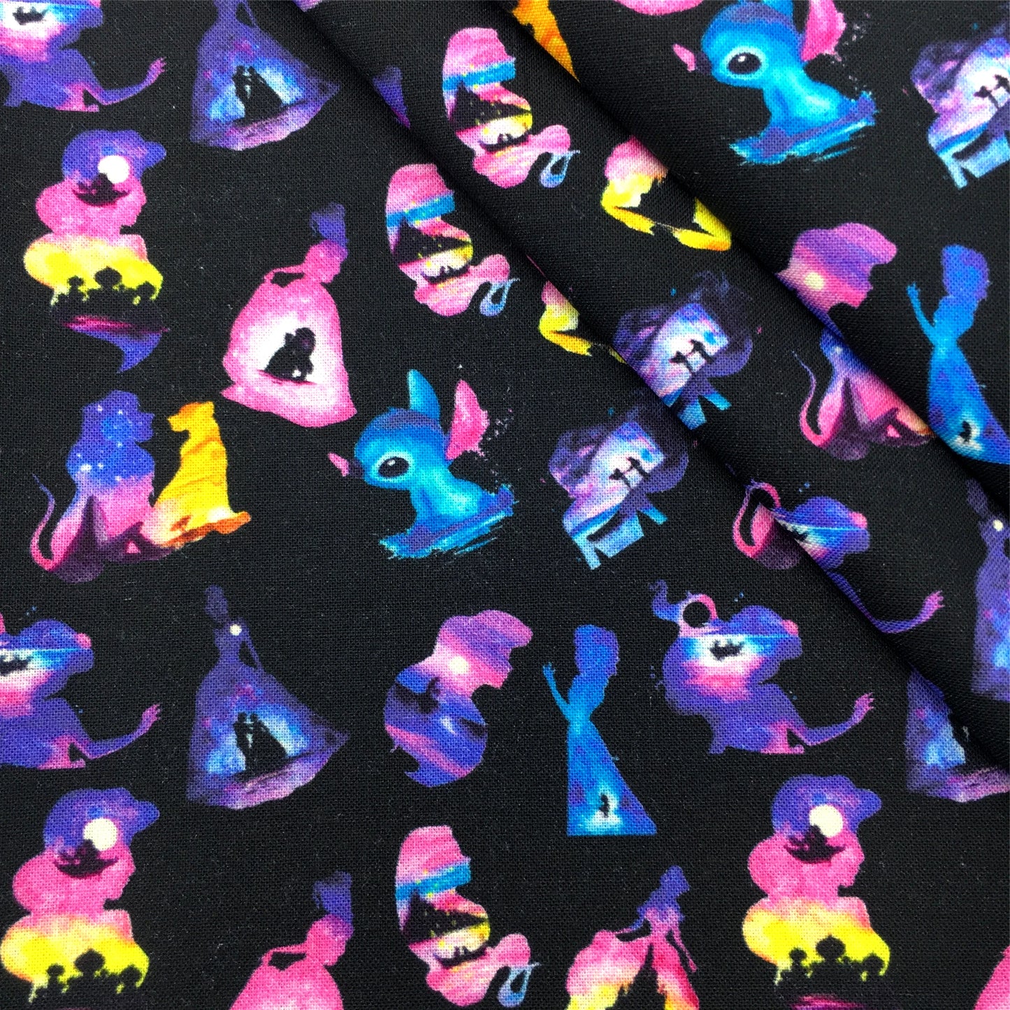 Lilo e Stitch Cartoon Fabrics Tape, Algodão poliéster a metro, Pano de costura, Vestir, Artesanato DIY, Tecido caseiro, 50x145cm