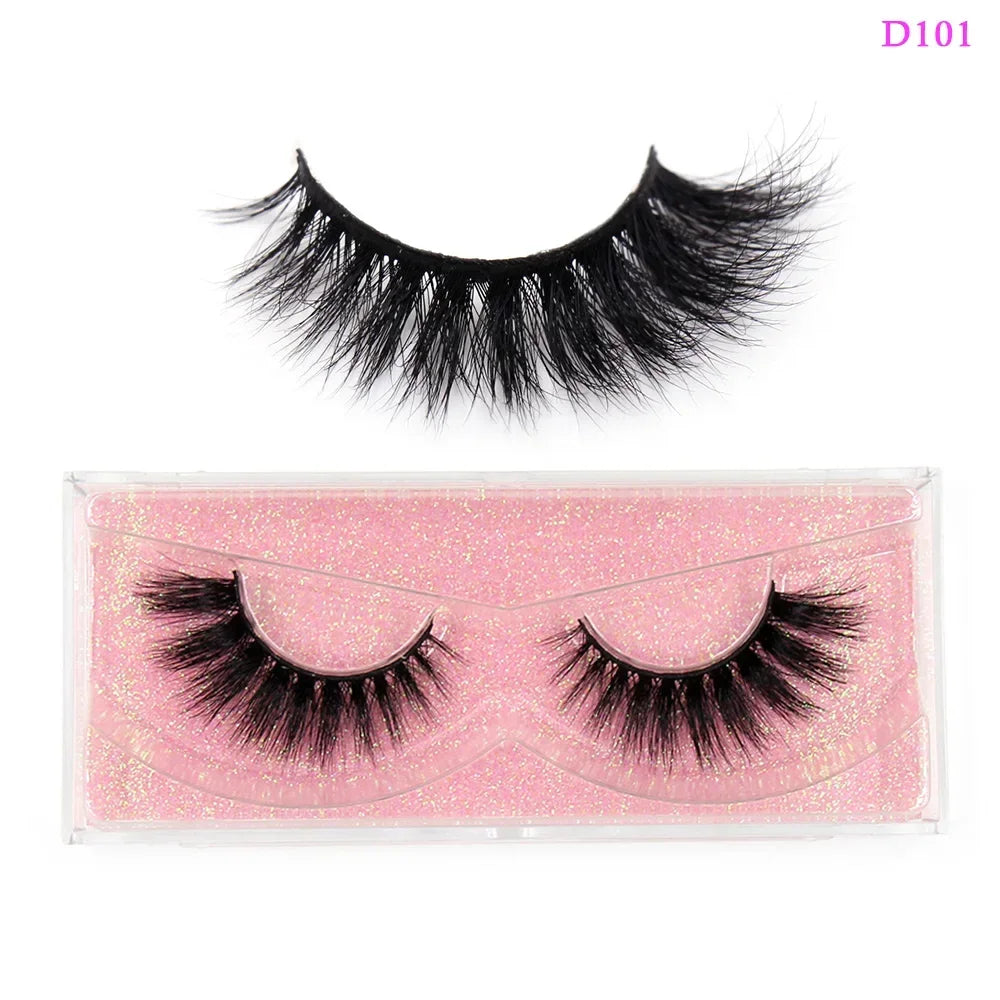LEHUAMAO Eyelashes 3D Mink Lashes Criss-cross Strands Cruelty Free High Volume Mink Lashes Soft Dramatic Eye lashes Makeup D101
