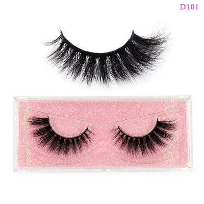 LEHUAMAO Eyelashes 3D Mink Lashes Criss-cross Strands Cruelty Free High Volume Mink Lashes Soft Dramatic Eye lashes Makeup D101