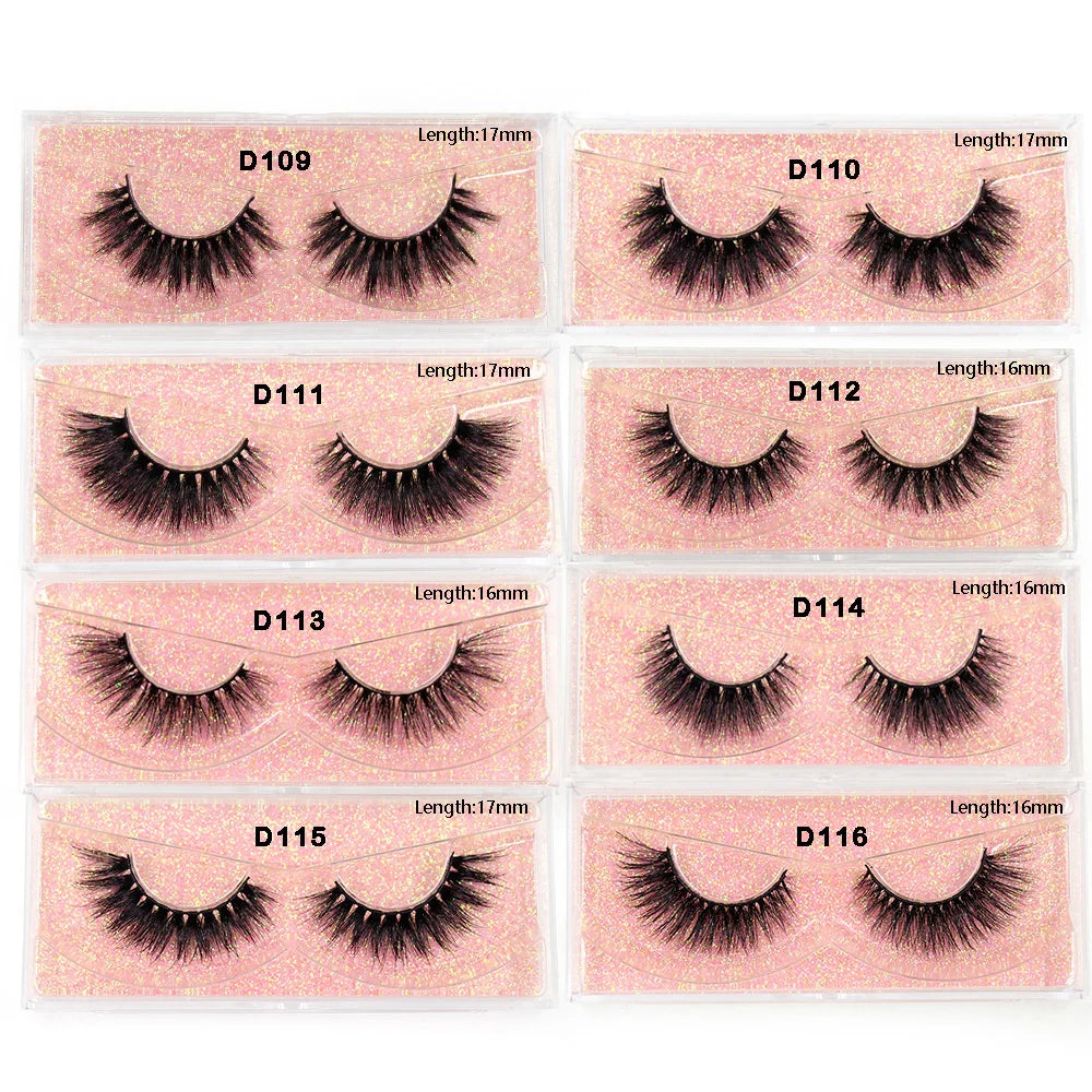 LEHUAMAO Eyelashes 3D Mink Lashes Criss-cross Strands Cruelty Free High Volume Mink Lashes Soft Dramatic Eye lashes Makeup D101