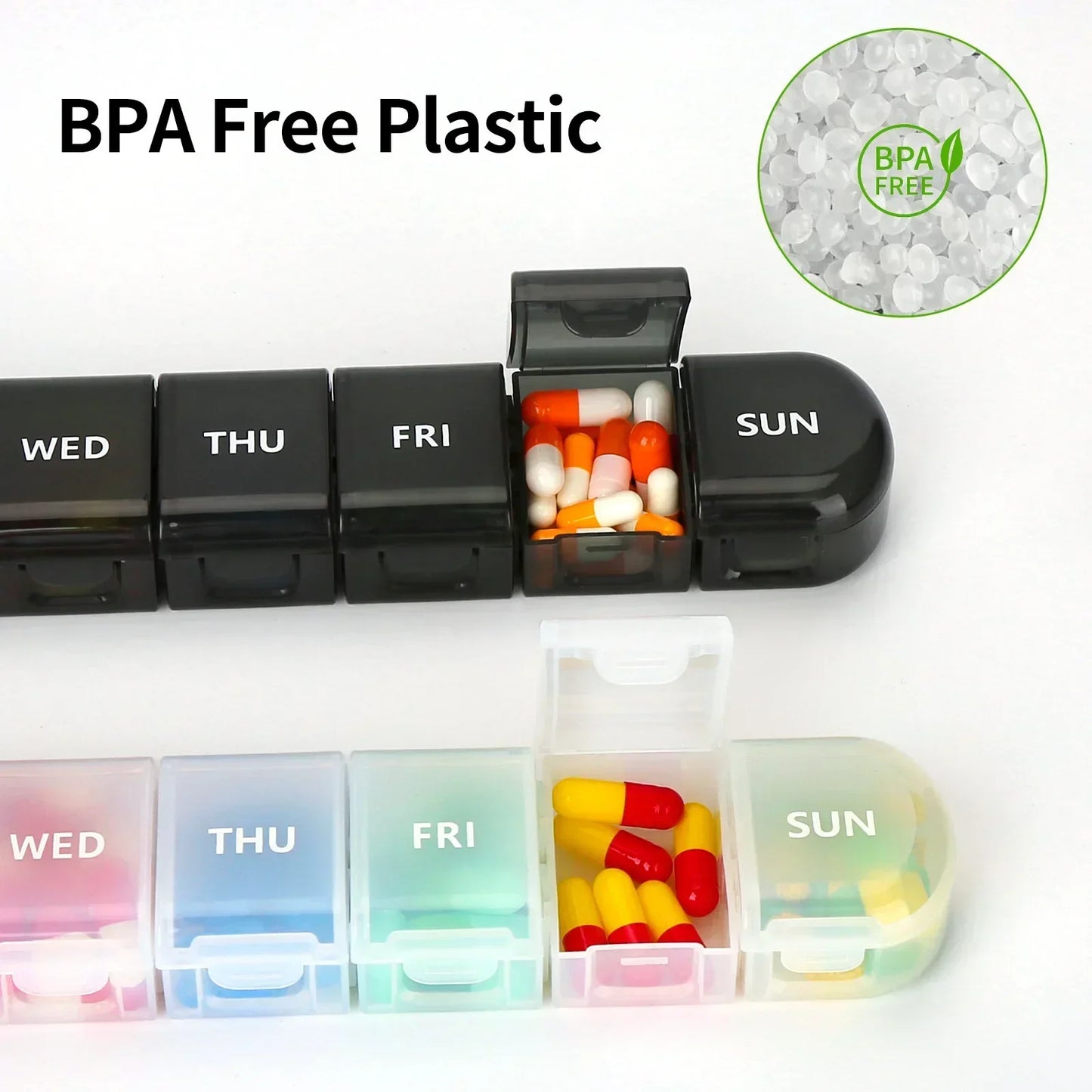 1pc Container Pill Organizer Weekly Capsule Pill Box 7 Days Weekly Separable Pillbox Tablet Holder Medicine Storage Case Drug