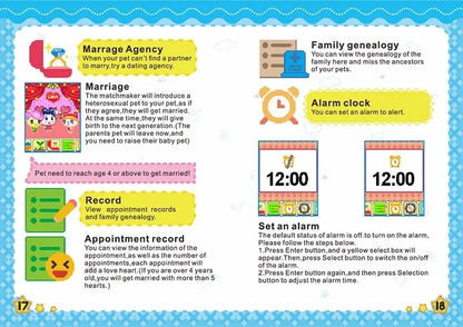 Electronic Virtual Pet With Color Screen Game Pocket Interactive Virtual Pet Dating Game Machine Kids Game Toys Girls