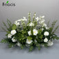 Green Plants Leaf Rose Flower Row Wedding Silk Table Floral Commercial Plaza Partition Hotel Scene Layout Floor Flowers Decor
