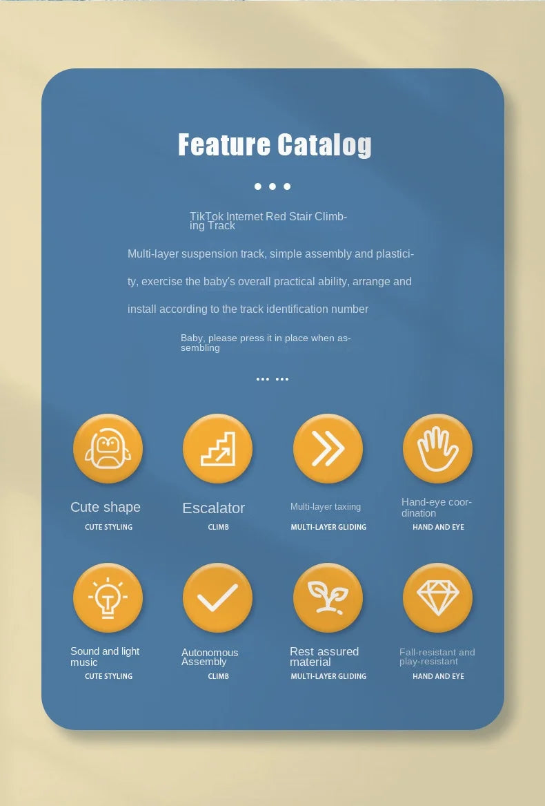 Electric Duck Track Rail Racing Slide Duckling Climbing Stairs Baby Toy LED Lights Musical Slide Roller Coaster Toys for Gift