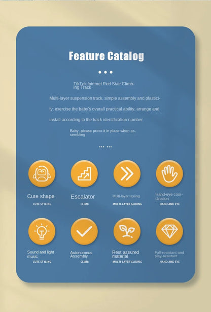 Electric Duck Track Rail Racing Slide Duckling Climbing Stairs Baby Toy LED Lights Musical Slide Roller Coaster Toys for Gift