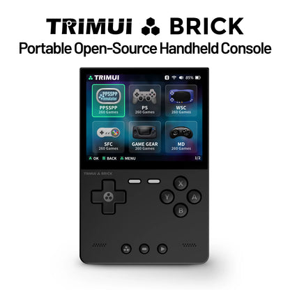 TRIMUI BRICK Portable Retro Game Console 400PPI IPS Screen Linux System 3000mAh Long-life Battery Mood LED Effect Gift Keycaps