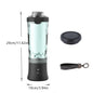 Portable Blender Personal Juicer - Kitchen 20oz USB Rechargeable 4000mAh Large Battery With 6 Blades for Smoothies Shakes Baby
