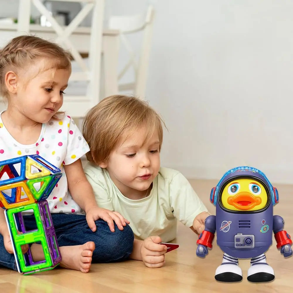 Baby Duck Toy Musical Interactive Toy Space Elements for Infants Babies Kids Gifts Electric with Lights and Sounds Dancing Robo
