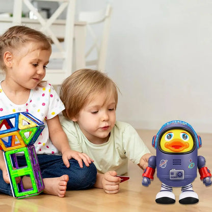 Baby Duck Toy Musical Interactive Toy Space Elements for Infants Babies Kids Gifts Electric with Lights and Sounds Dancing Robo