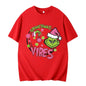 Grinch Christmas  Shirt Christmas Deer  Christmas Party Christmas Snowman Casual Breathable Crew   Women Clothes
