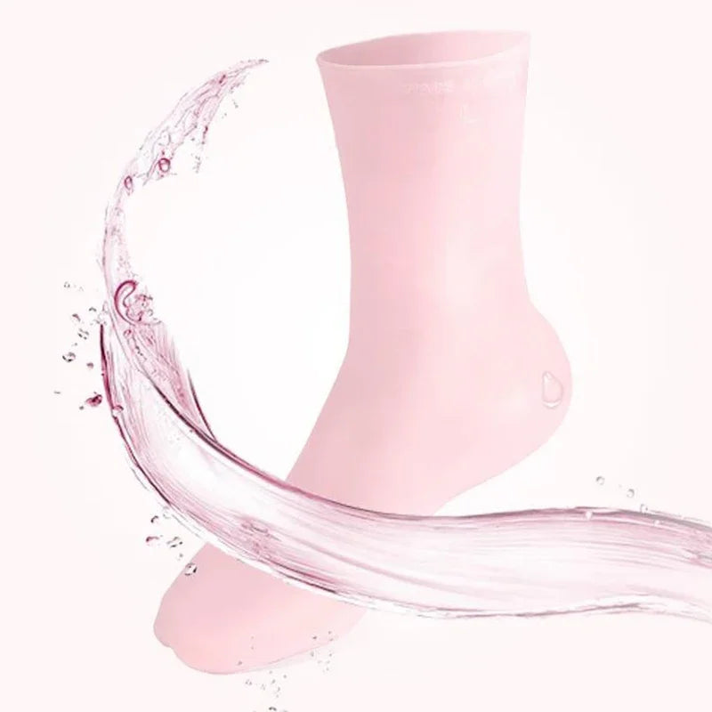 2Pcs Silicone Moisturizing Foot Socks for Dry Cracked Feet Foot Spa Treatment Socks Moisturizing Gel Socks Pedicure Foot Care