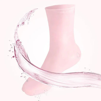 2Pcs Silicone Moisturizing Foot Socks for Dry Cracked Feet Foot Spa Treatment Socks Moisturizing Gel Socks Pedicure Foot Care