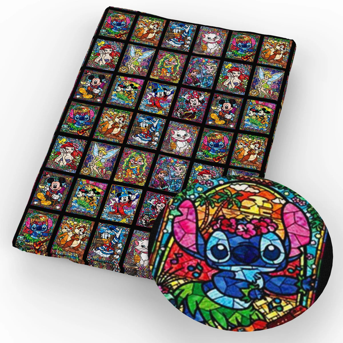 Lilo e Stitch Cartoon Fabrics Tape, Algodão poliéster a metro, Pano de costura, Vestir, Artesanato DIY, Tecido caseiro, 50x145cm