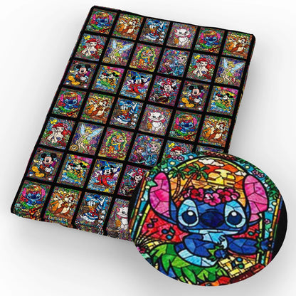 Lilo e Stitch Cartoon Fabrics Tape, Algodão poliéster a metro, Pano de costura, Vestir, Artesanato DIY, Tecido caseiro, 50x145cm