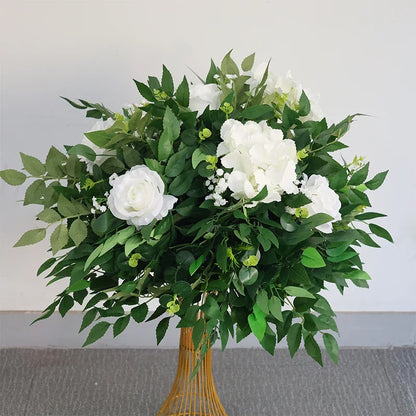 Baby blue rose delphinium Large Flower Ball Table CenterpieceEvent Wedding Decor Road Lead Artificial Floral Arrangement Bouquet