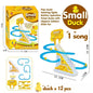 Electric Duck Track Rail Racing Slide Duckling Climbing Stairs Baby Toy LED Lights Musical Slide Roller Coaster Toys for Gift