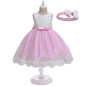 3D Flower Girls Party Princess Dress for Baby Christmas Gown 1-10 Yrs Birthday Bow Tulle Bridemaid Dresses Wedding Kids Clothing