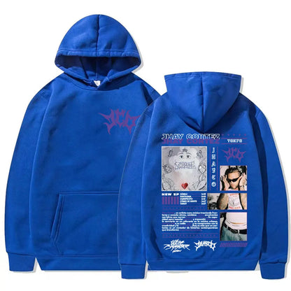 Rapper Jhay Cortez Jhayco Album 2025 Tour Merch Hoodies Harajuku Hip Hop Punk Sweatshirts Casual Comfort Fleece Pullovers Hoodie