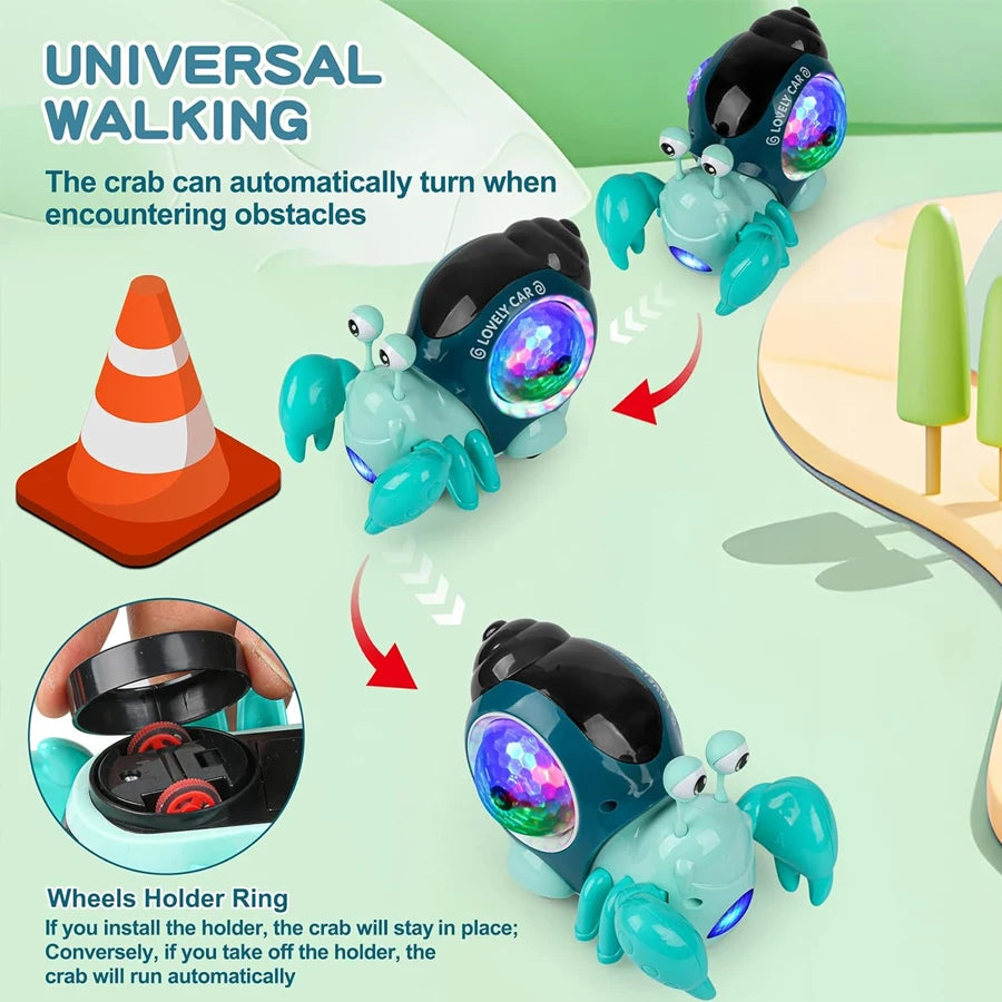 Luminous Snail Toy,Baby Electric Snail Toy, 2025 New Crawling Snail Toys,Musical Crawling Toys,Moving Interactive Sensory Toy